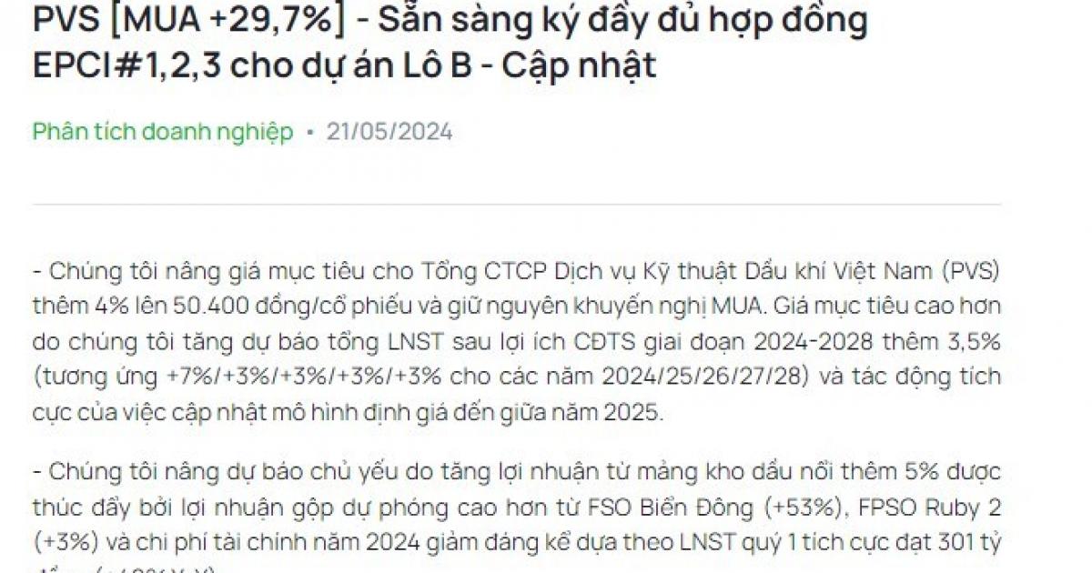 Hưởng lợi lớn từ siêu dự án 12 tỷ USD, một “đại gia” dầu khí được dự báo có thể lãi gấp đôi kế hoạch