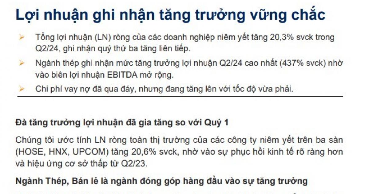 "Đãi cát tìm vàng" từ KQKD quý 2: Lộ diện một nhóm ngành đang bước vào pha phục hồi với biên lợi nhuận tăng vọt