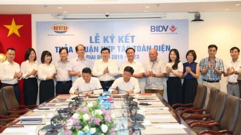 Tổng Cty HUD và BIDV ký kết thỏa thuận hợp tác toàn diện giai đoạn 2019 - 2023