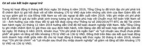 Vietnam Airlines nói gì về việc kiểm toán ngoại trừ việc trích lập trước lỗ chênh lệch tỷ giá làm "hụt" 136 tỷ đồng lãi ròng?