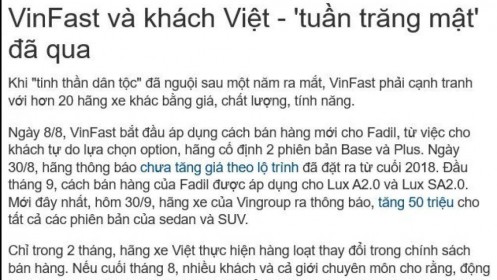 Diện tích mặt đường và câu chuyện ô tô Việt