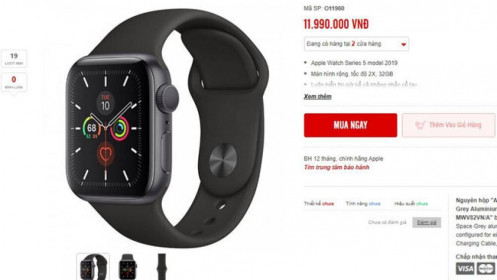 Apple Watch Series 5 chính hãng về Việt Nam, giá từ 11,6 triệu đồng