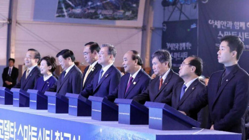 Thủ tướng dự Lễ động thổ xây dựng thành phố thông minh Eco-Delta Busan