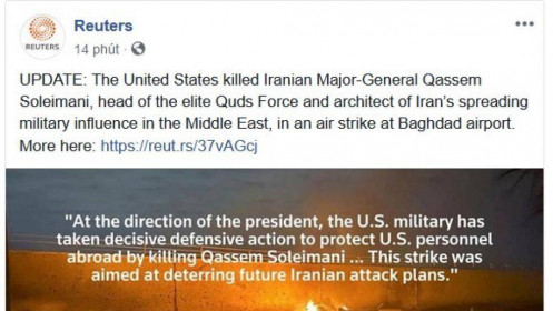 Mỹ giết tướng quân đội Iran, Qassem Soleimani