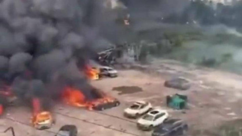 Vụ nổ xe bồn tại Trung Quốc: Đã có 18 người thiệt mạng