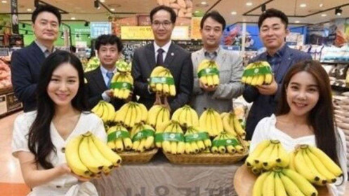Chuối Việt Nam lên kệ của siêu thị Lotte Mart tại Hàn Quốc