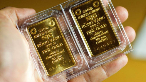 Giá vàng SJC tăng trở lại, cao hơn vàng thế giới 3,84 triệu đồng/lượng