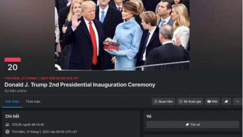 Người hâm mộ tổ chức ‘lễ nhậm chức lần 2’ cho ông Trump, Facebook dán cảnh báo