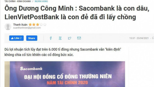 [Video] Câu chuyện con ruột, con dâu và “bố già” Ngân hàng