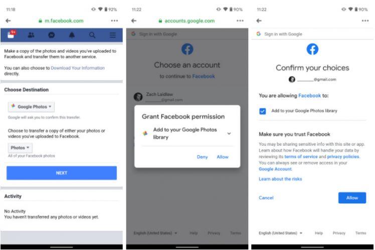 Chuyển hình từ Facebook sang Google Photos một cách dễ dàng