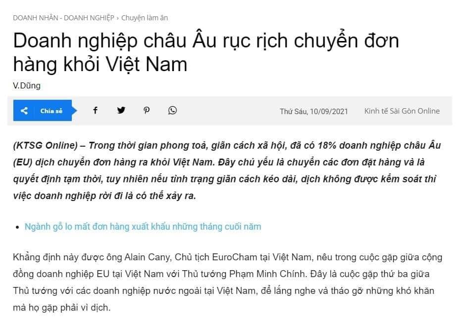 Thế này là chắc chắn chứ rục rịch gì nữa. Các dn không thể khôi phục lại sản xuất vì không có nhân công!.  ...