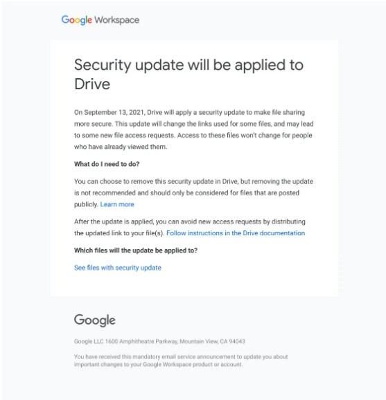 Google cập nhật lại cách chia sẻ link drive
