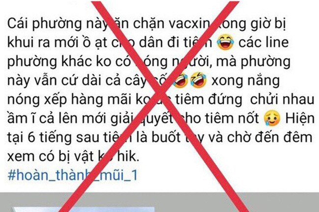 Hà Nội: Cô gái trẻ tung tin "phường ăn chặn vaccine COVID-19"