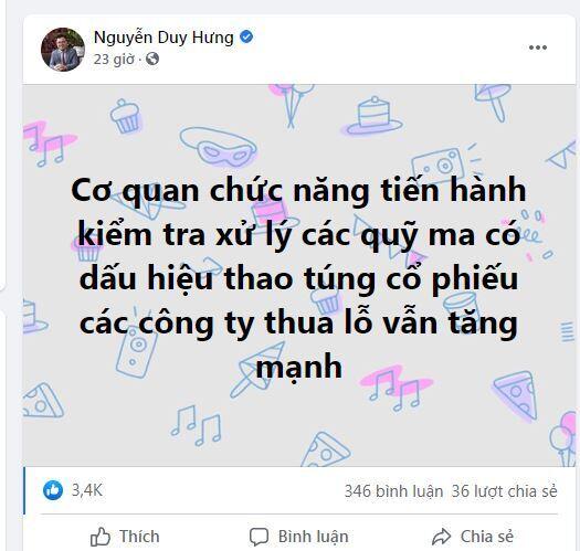Ông Nguyễn Duy Hưng: "Xử lý các quỹ ma có dấu hiệu thao túng cổ phiếu"