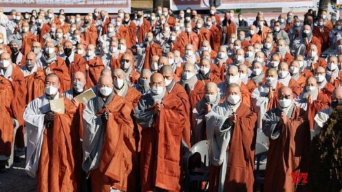 Sư Hàn Quốc biểu tình vì tổng thống có "thành kiến" với Phật Giáo