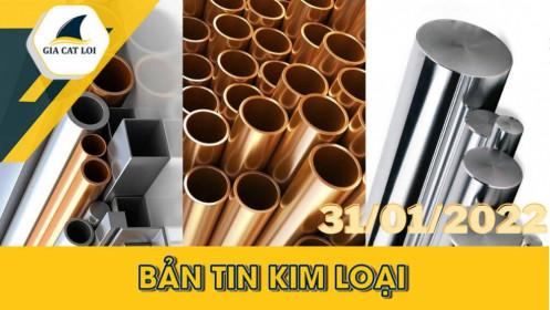 Phân tích Nhóm kim loại ngày 31/01/2022: Giá vàng tiếp tục lao dốc khi chứng khoán hồi phục