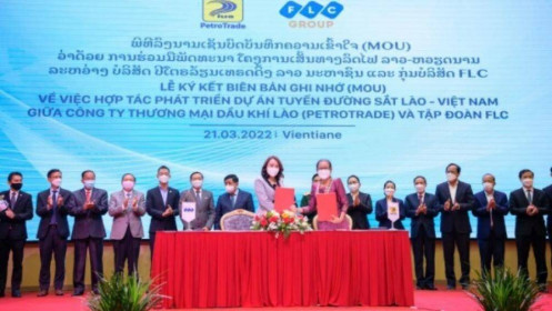 FLC và PetroTrade ký hợp đồng xây đường sắt Viêng Chăn - Vũng Áng hơn 5 tỷ USD