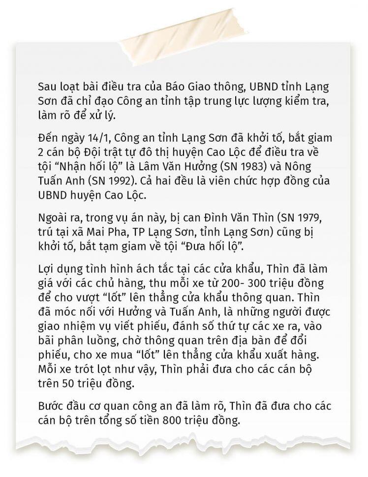 Chủ tịch Lạng Sơn nói gì về đường dây thu 300 triệu/lốt xe qua xuất khẩu?