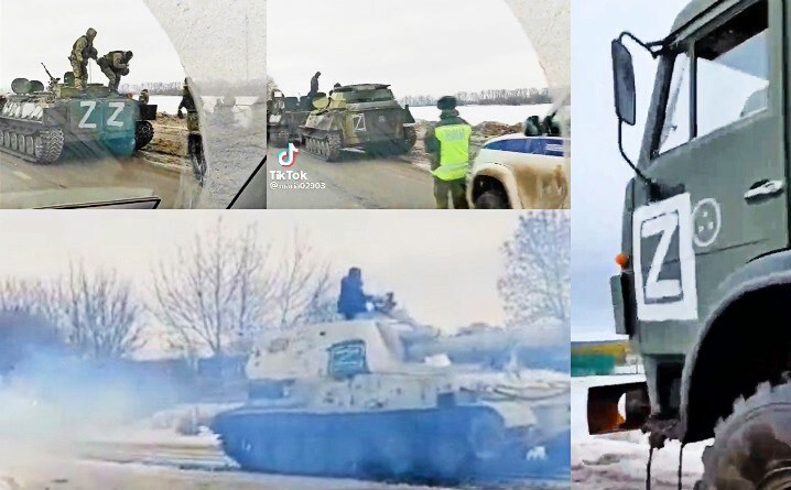 Ký tự lạ trên loạt cơ giới Nga âm thầm áp sát Ukraine: "Thông điệp cuối cùng" cho Kiev?