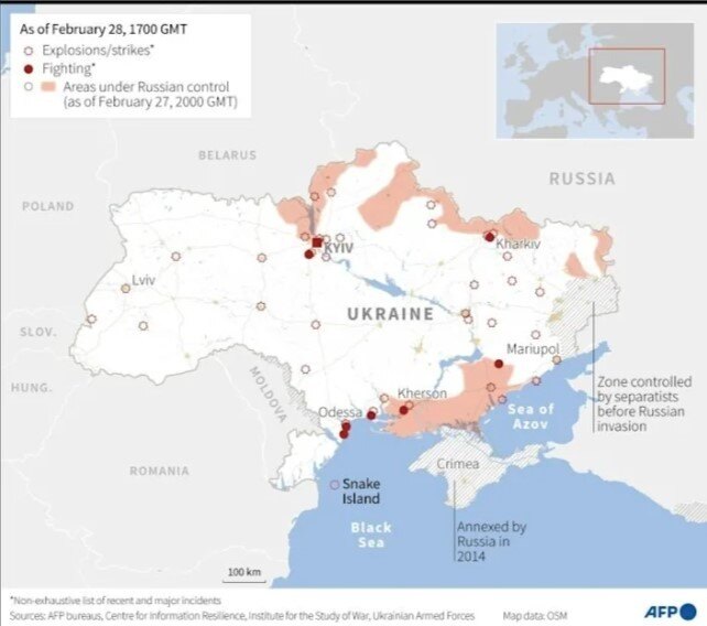 Nga bao vây thành phố phía nam Ukraina