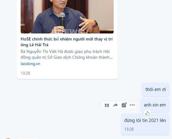 Nhiều room chứng khoán loan tin ông Lê Hải Trà bị thay đổi vị trí