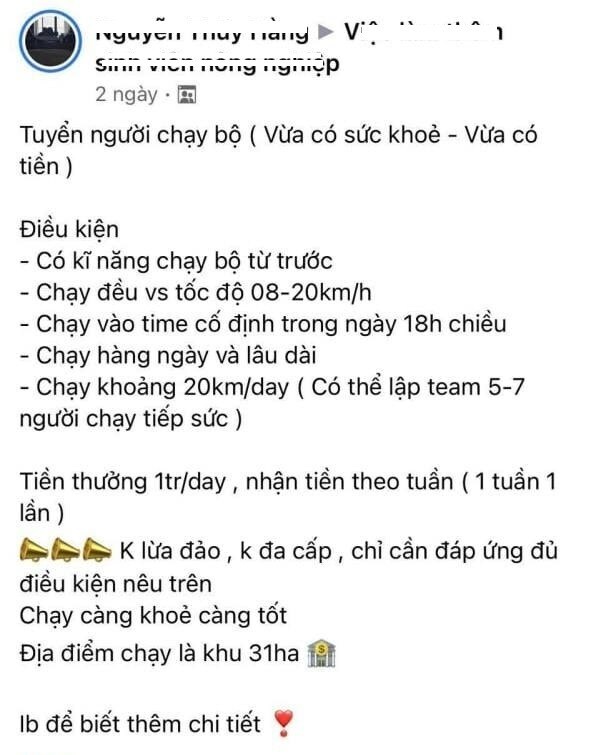 Mời 'chạy bộ kiếm tiền': Đầu tư tiền thật, nhận... giầy ảo, tiền ảo