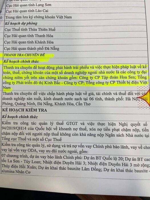 "Ồ ạt" bán tháo sau khi xuất hiện văn bản thanh tra