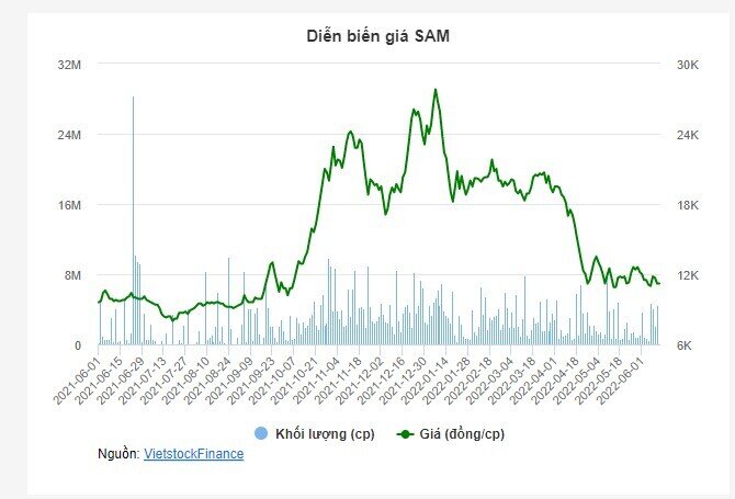 Hai cổ đông tổ chức muốn gom hơn 10 triệu cp SAM