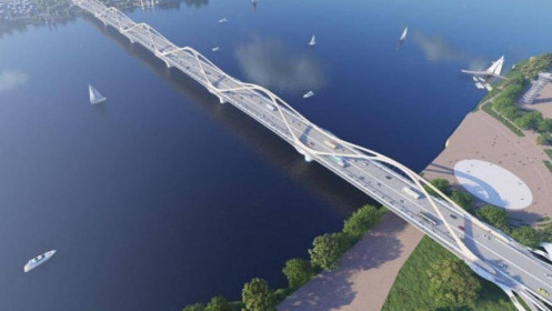 Hà Nội 'thúc' tiến độ xây cầu Trần Hưng Đạo bắc qua sông Hồng