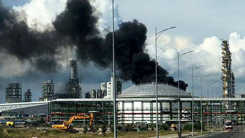 Cháy ở dự án hoá dầu Long Sơn
