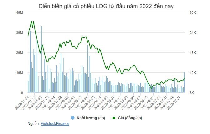 LDG báo lãi quý 2 tăng 63%, giá cổ phiếu tăng trần với thanh khoản đột biến