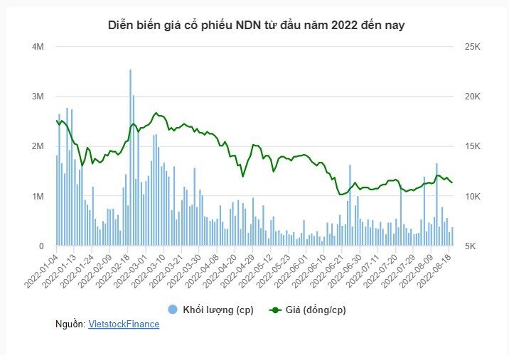 Cổ phiếu NDN bị cắt margin