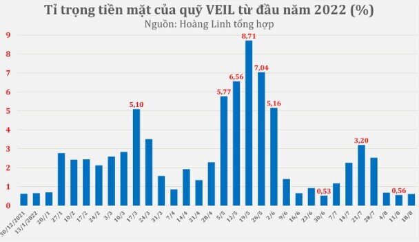 Quỹ VEIL đang "full cổ phiếu"