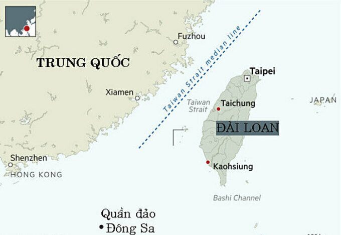 Tiêm kích Trung Quốc vượt giới tuyến eo biển Đài Loan