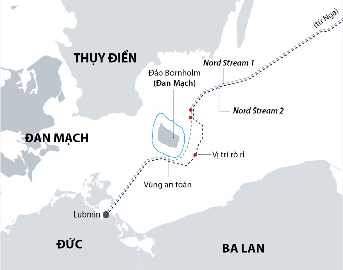 Phát hiện thêm lỗ thủng trên đường ống Nord Stream