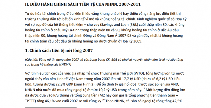 Bức tranh vĩ mô bối cảnh năm 2007-2012