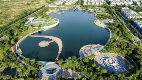 Cận cảnh công viên trăm tỉ xây sai quy hoạch ở Hà Nội