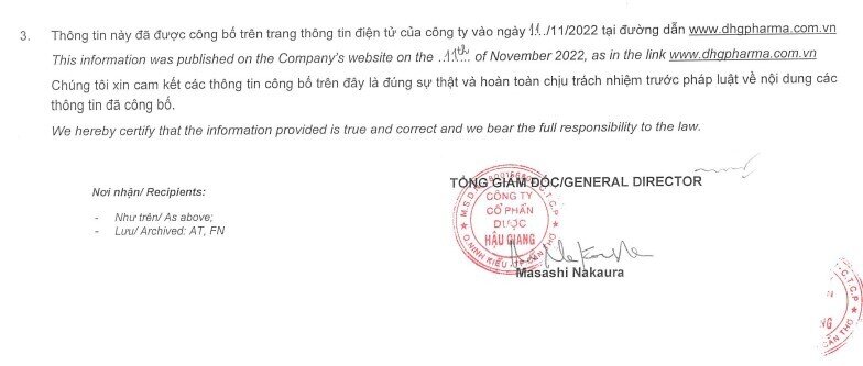 DHG khẳng định công ty không trốn thuế