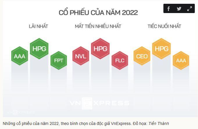 Cổ phiếu nào để lại nhiều tâm tư nhất năm 2022?