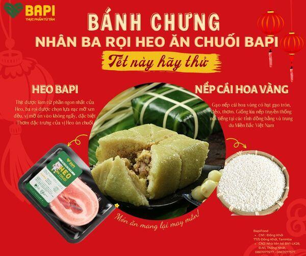 HAGL bán bánh chưng nhân thịt Heo ăn chuối Bapi