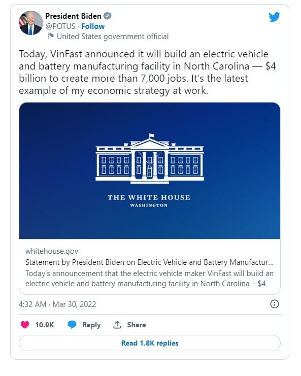 VinFast có thể bắt đầu sản xuất thử tại Mỹ vào năm 2024