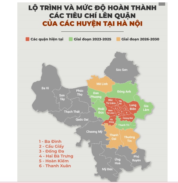 Hà Nội sẽ có thêm 2 quận mới trong năm 2023?