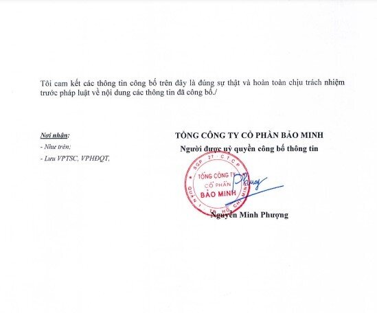 Bảo Minh: Một phó tổng giám đốc muốn chấm dứt hợp đồng lao động