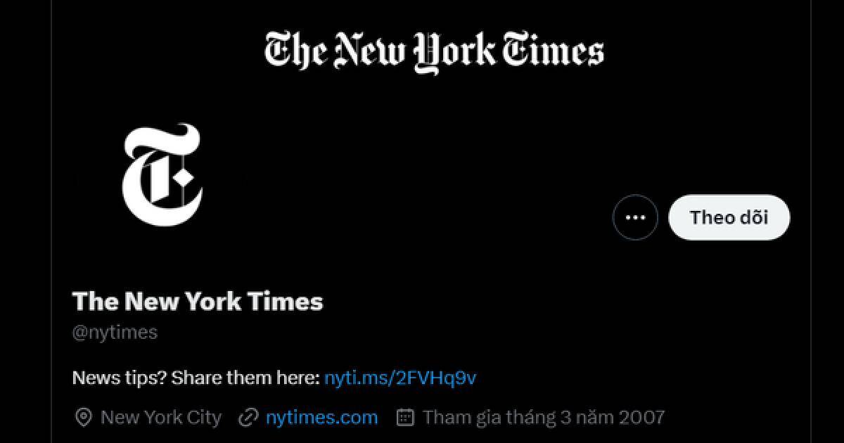Lý do báo New York Times mất tích xanh Twitter