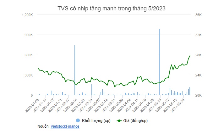 TVS trả cổ tức và thưởng cổ phiếu tổng tỷ lệ 38.6%