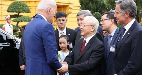 Tổng Bí thư Nguyễn Phú Trọng chủ trì lễ đón Tổng thống Joe Biden