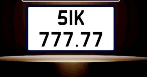 Biển số 51K-777.77 của TP.HCM được "chốt" 3,64 tỉ đồng