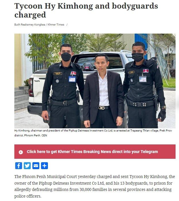 'Vua đầu tư' Campuchia bị bắt giam