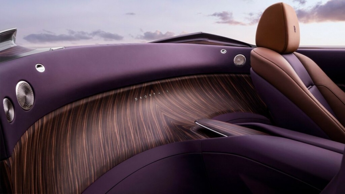 Rolls-Royce Amethyst Droptail - chiếc xe sở hữu diện tích ốp gỗ lớn nhất
