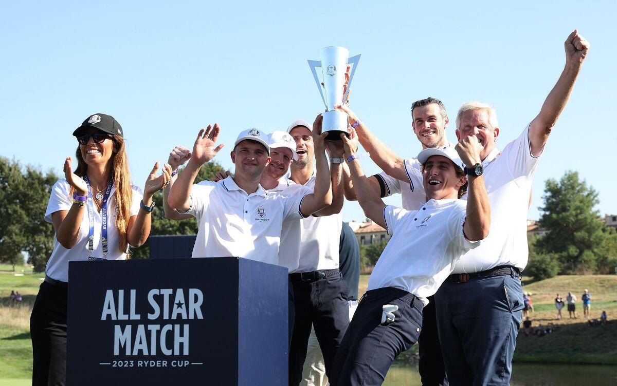 Djokovic và Bale thắng trận golf đồng đội